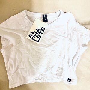 Alphalete Women's OT Crop White Tee